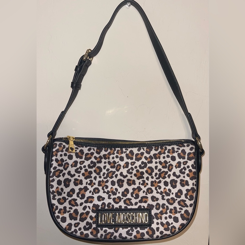 EUC Love Moschino Leopard Print Shoulder Bag great condition!